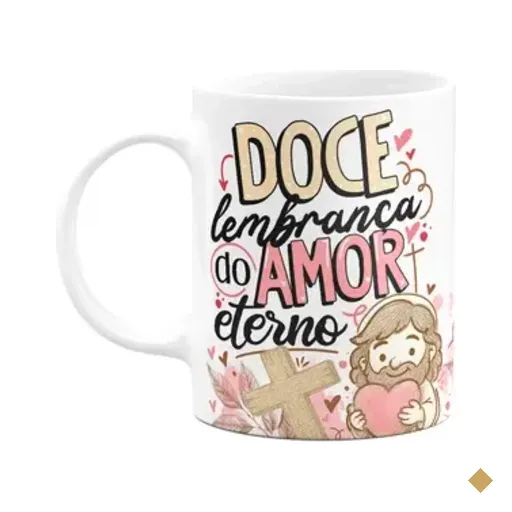 Caneca Da Páscoa - Doce Lembrança Do Amor Eterno M3 - 325ml