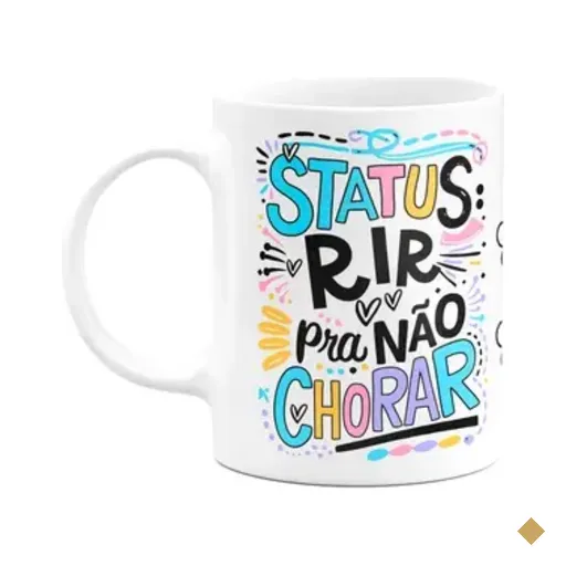 Caneca Divertida - Status, Rir Para Não Chorar - M2