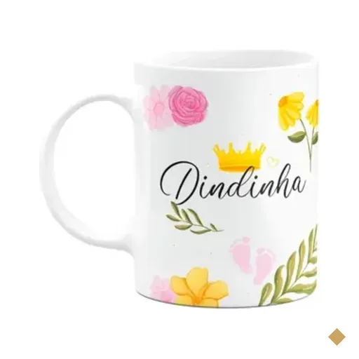 Caneca De Dindos - Dindinha - 325ml - Branca