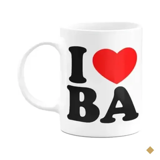 Caneca I Love Ba - Bahia - 325ml - Branca