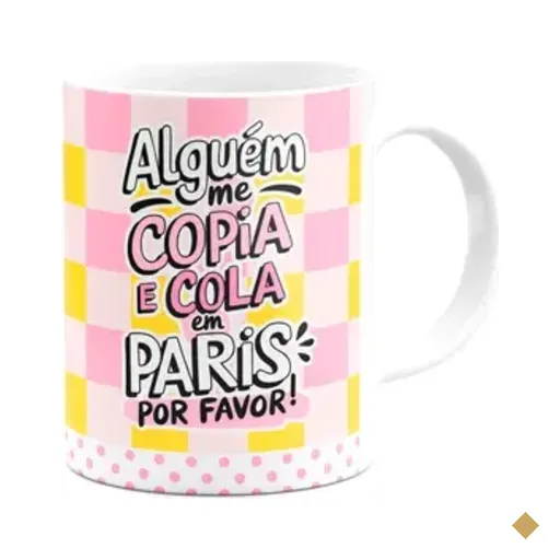 Caneca Divertida - Eu Que Lute - Copia E Cola - M2