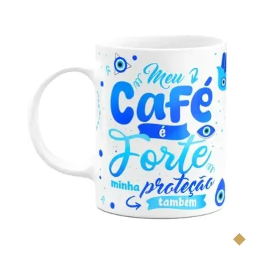 Caneca Boas Energias - Meu Café É Forte, E A Proteção Também