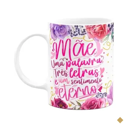 Caneca Floral Mães - Um Sentimento Eterno - 325ml - M2