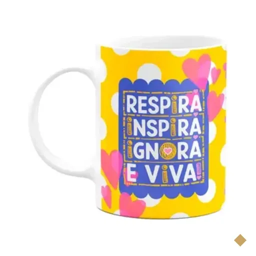 Caneca Divertida - Respira, Inspira, Ignora E Viva