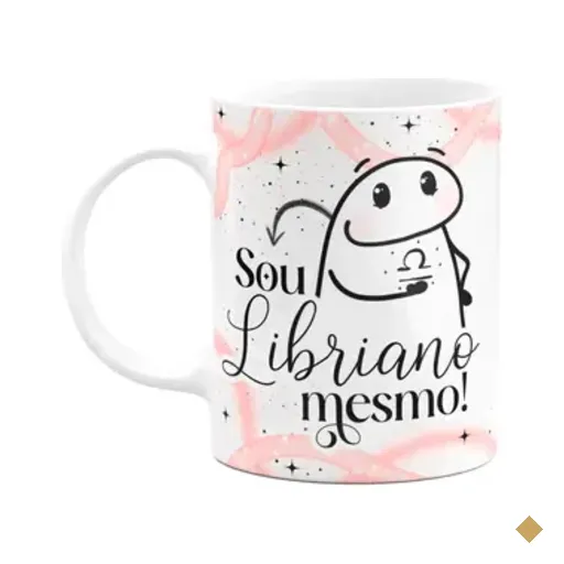 Caneca Flork Signos Libra - Sou Libriano Mesmo - 325ml