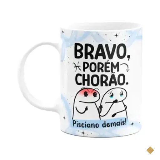 Caneca Flork Signos Peixes - Sou Pisciana Mesmo
