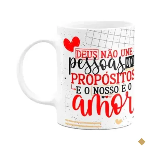 Caneca Namorados Laços - Nosso Propósito É O Amor