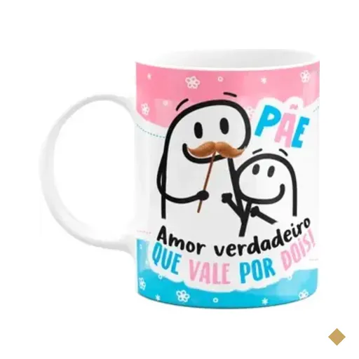 Caneca Flork Pais - Pãe, Amor Verdadeiro Que Vale Por Dois
