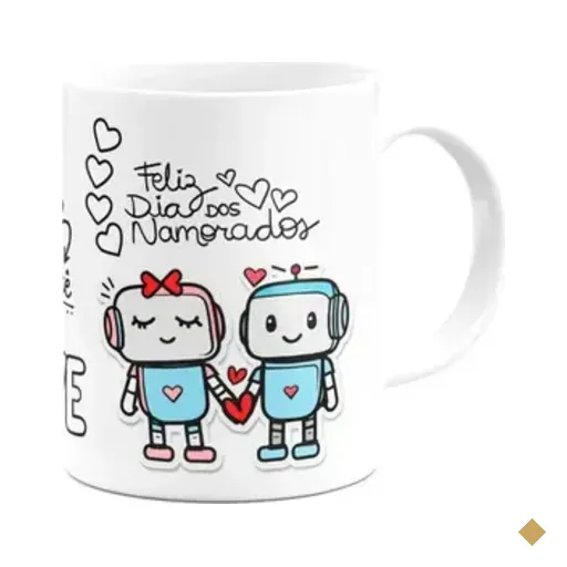 Caneca Namorados - Eu Só Penso Em Vc - Te Amo - Droidlove