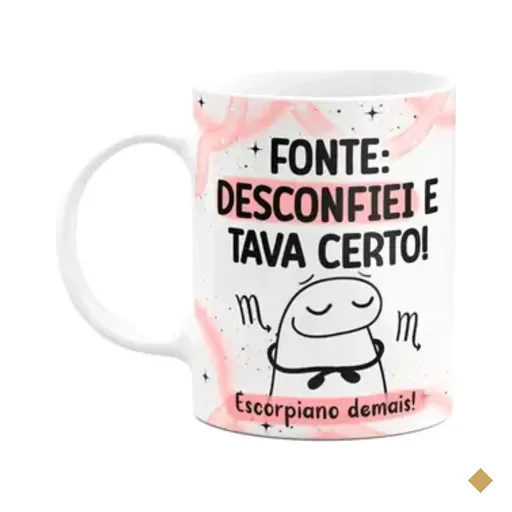 Caneca Flork Signos Escorpião - Escorpiano Demais! 325ml
