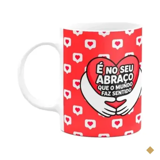 Caneca Namorados - É N Seu Abraço Q O Mundo Faz Sentido - M2