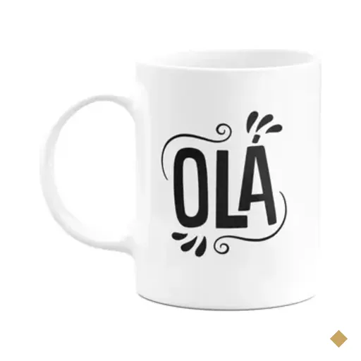 Caneca Momentos - Olá! Até Já! 325ml - Branca