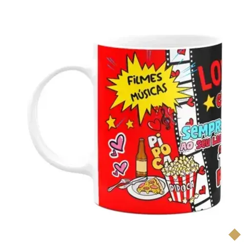 Caneca Namorados Loveflix - Cineminha Em Casa