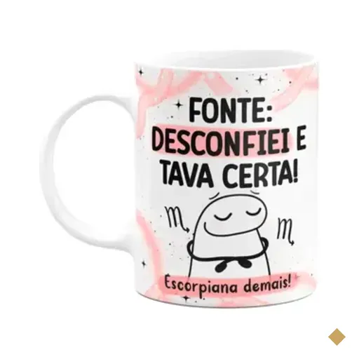 Caneca Flork Signos Escorpião - Escorpiana Demais! 325ml