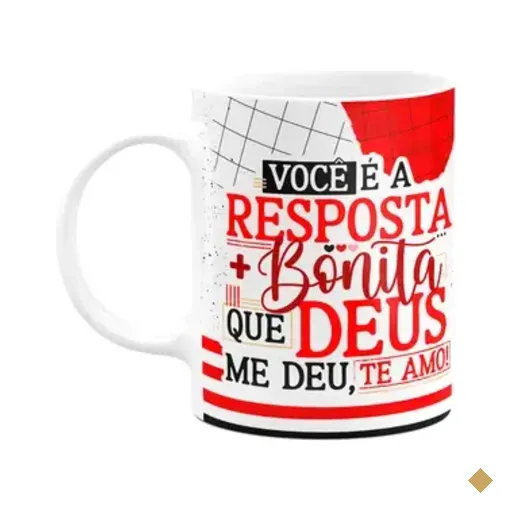 Caneca Namorados Laços - Você É A Resposta Mais Bonita