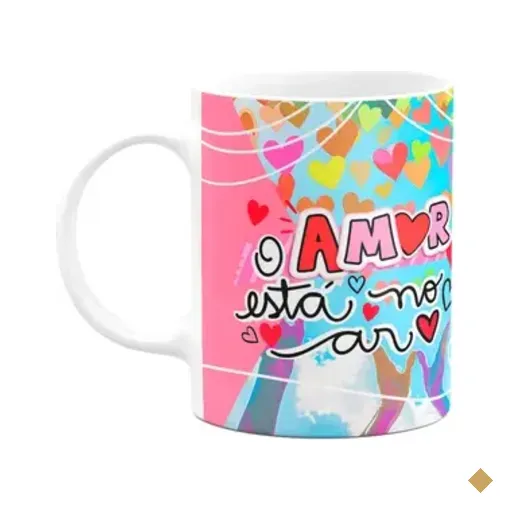 Caneca Namorados -  O Amor Está No Ar! Te Amo! M3