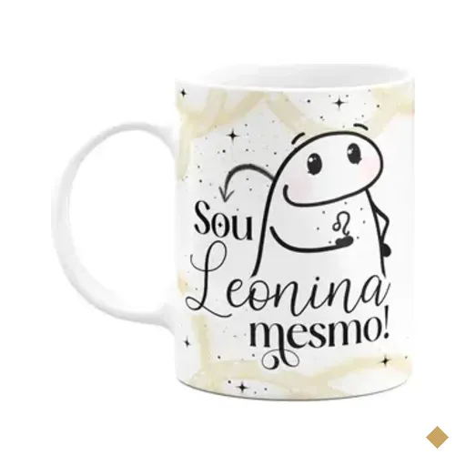 Caneca Flork Signos Leão - Sou Leonina Mesmo
