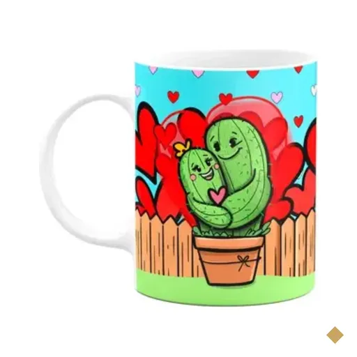 Caneca Namorados Caquitinhos - Que Sorte A Nossa