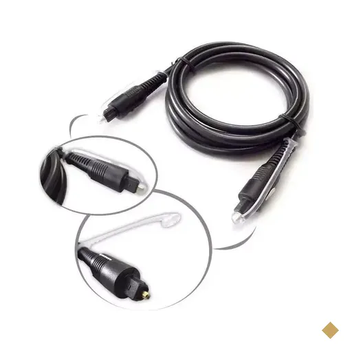 Cabo de Áudio Fibra Óptica SPDIF 1,5m Preto - Empire