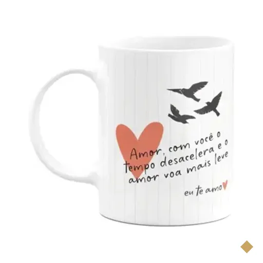 Caneca Namorados - Com Você O Tempo Desacelera
