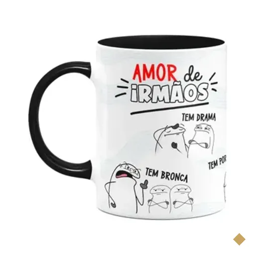 Caneca Flork Irmãos - Amor De Irmãos - D-black