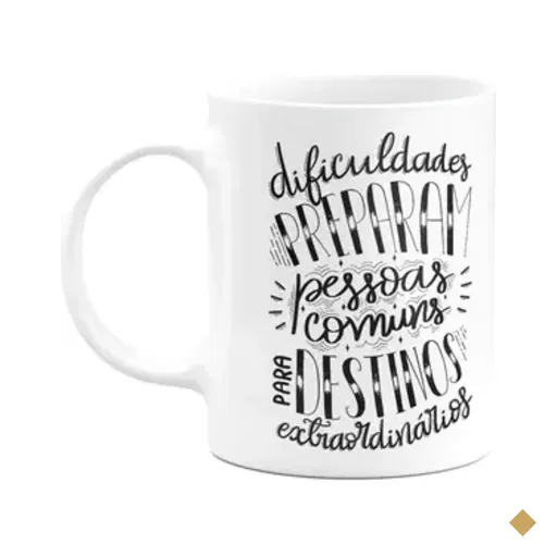 Caneca Motivação - Dificuldades Preparam Pessoas