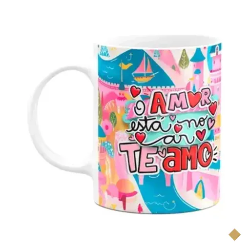 Caneca Namorados - O Amor Está No Ar! Te Amo!