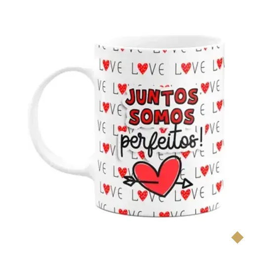 Caneca Namorados - Juntos Somos Perfeitos - Gatinhos Love