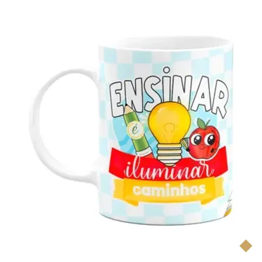 Caneca Professores - Ensinar É Iluminar Caminhos