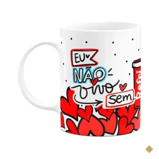 Caneca Namorados - Eu Não Vivo Sem... Você My Love
