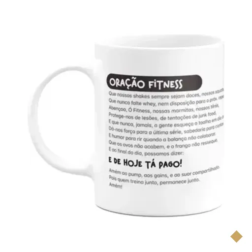 Caneca Namorados - Oração Fitness - Casal Fitness