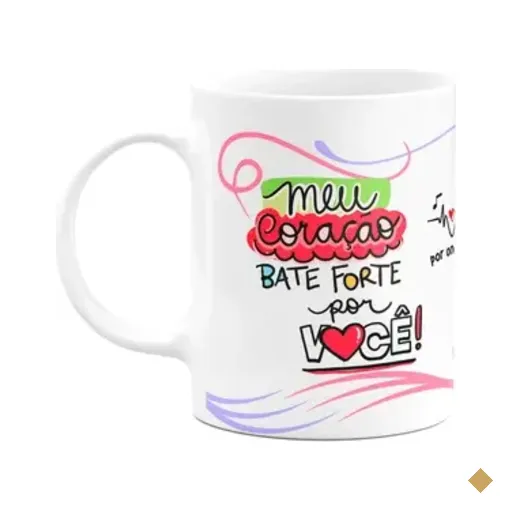 Caneca Namorados - Meu Coração Bate Forte Por Você!