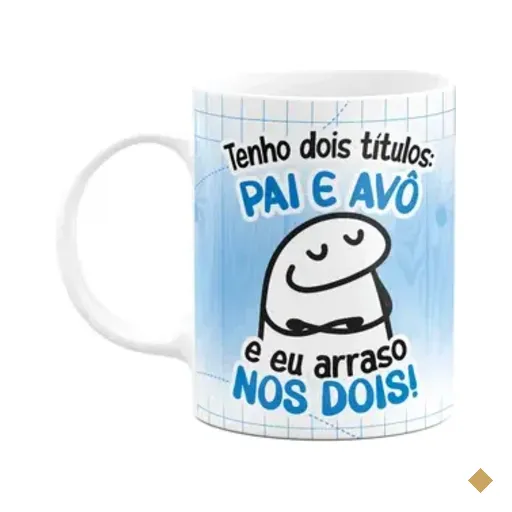 Caneca Flork Pais - Tenho Dois Títulos, Pai E Avô