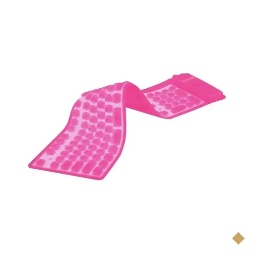 Maxprint Teclado Flexível Luminoso USB Rosa