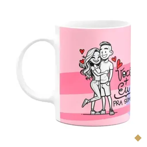 Caneca Namorados - Você+eu Pra Sempre - Casal Love