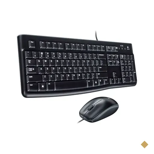 Logitech MK120 Wired Kit (teclado e mouse) Preto USB