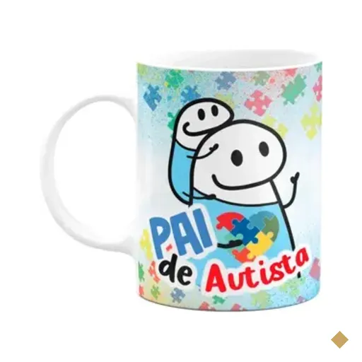 Caneca Flork Pais - Pai De Autista - 325ml