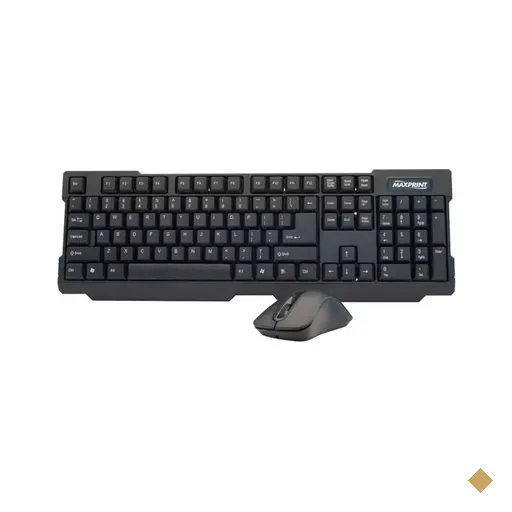 Maxprint Kit Teclado e Mouse Wireless Flat USB Preto