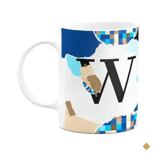 Caneca Professores - Inicial Do Nome Letra W - 325ml