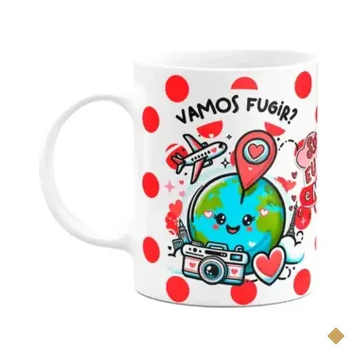 Caneca Namorados - Vamos Fugir? Pandalove