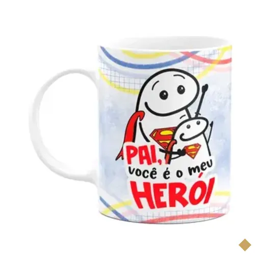 Caneca Flork Pais - Pai Herói De Menina - 325ml