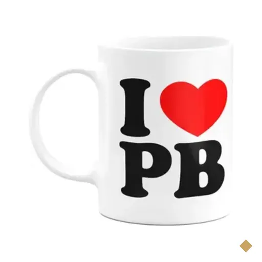 Caneca I Love Pb - Paraíba - 325ml - Branca