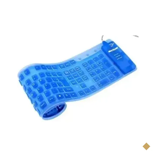 Maxprint Teclado Flexível Luminoso USB Azul