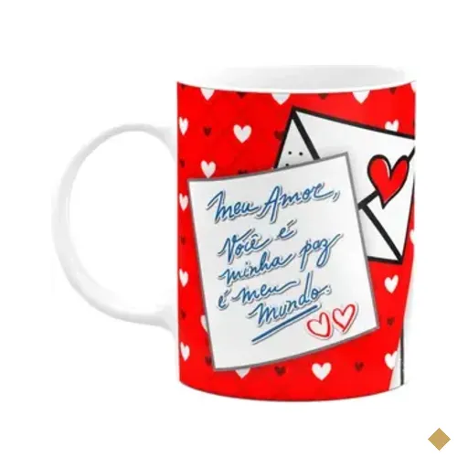 Caneca Namorados Emoticons - Você É A Minha Paz E Meu Mundo