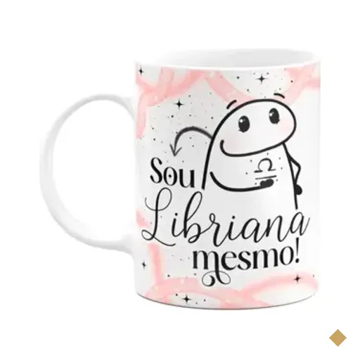 Caneca Flork Signos Libra - Sou Libriana Mesmo - 325ml