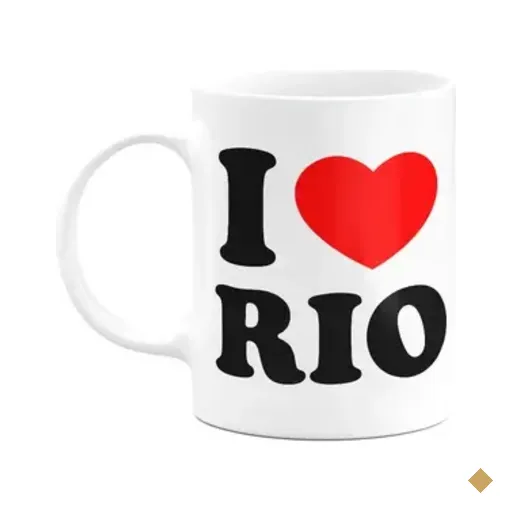 Caneca I Love Rio - Rio De Janeiro - 325ml Branca