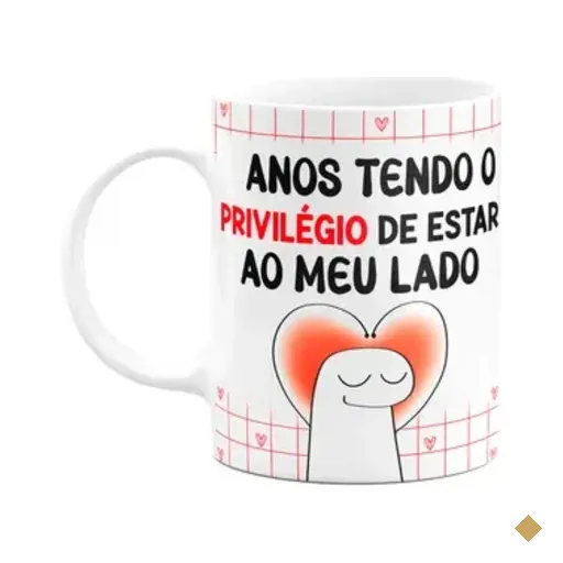 Caneca Florkito Namorados - O Privilégio De Tá Ao Meu Lado