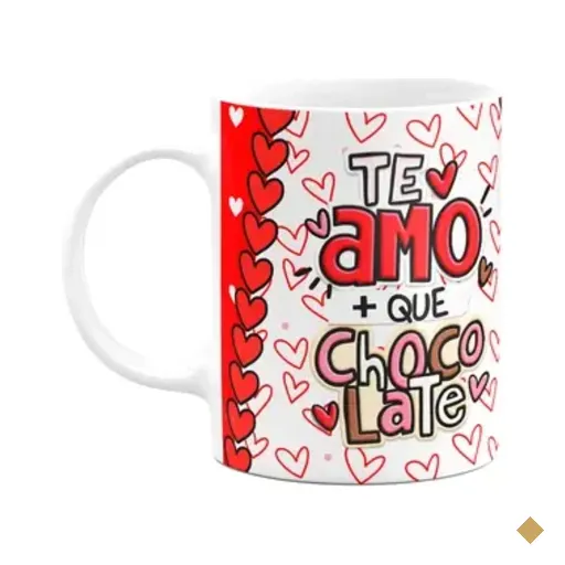 Caneca Namorados - Te Amo + Que Chocolate - Sempre Juntos