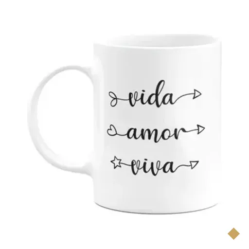 Caneca Motivação - Vida Amor Vida - 325ml