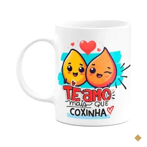 Caneca Namorados - Te Amo Mais Que Coxinha!